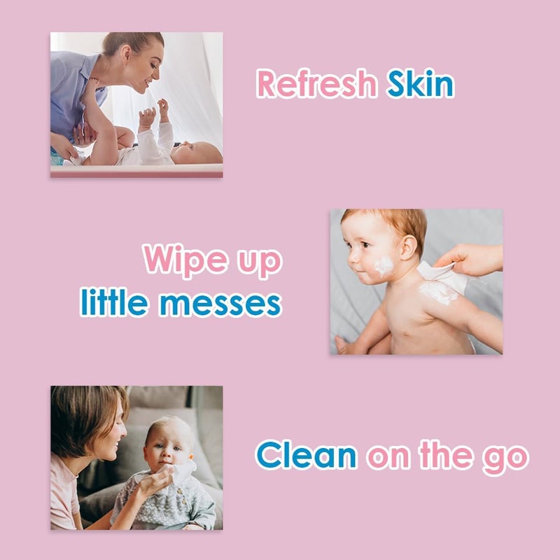 Cool & Cool Baby Wipes - Pack of 3 (75 Wipes) - Ultra Soft & Gentle, Alcohol Free, Paraben Free, Enriched with Vitamin E and Aloe Vera - Image 5